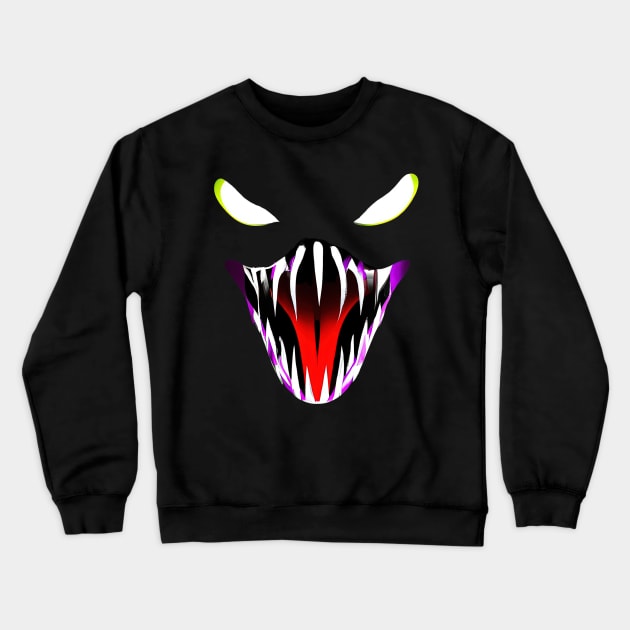 Venom Face Halloween Snake Costume Retro Colorful Crewneck Sweatshirt by BetterManufaktur